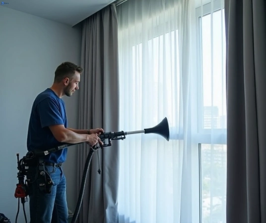 Professional commercial curtain cleaning process equipment Matty Curtain Cleaning allambie-heights-nsw