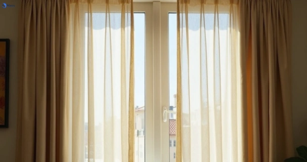 Dull dusty drapes in allambie-heights-nsw before professional cleaning